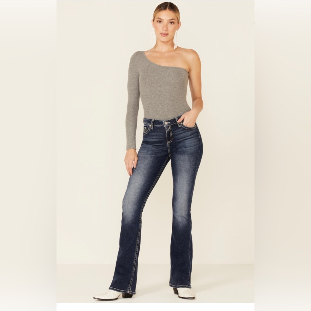 Sailey Women’s Thick Stitch Boot Cut Denim Jeans sz 30